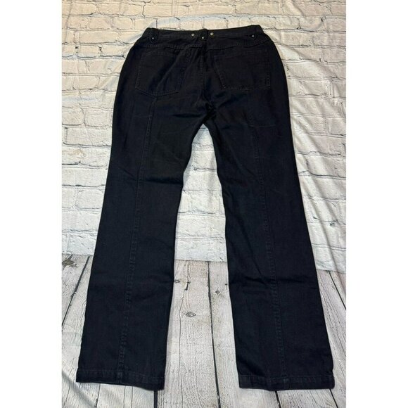 Harley-Davidson Motorcycles Womans Bootcut Denim Black Embroider Riding Jeans 12 - Picture 2 of 12